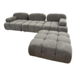 3-seater sofa Hypnotic I fabric in grey-beige color 294x196x76cm - Image 3