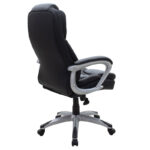 Manager office chair Lockie with PU in black- grey fabric - Слика 2