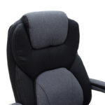 Manager office chair Lockie with PU in black- grey fabric - Слика 6