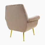 Armchair Macel velvet rotten apple-golden 79x71x89cm - Слика 2