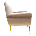 Armchair Macel velvet rotten apple-golden 79x71x89cm - Слика 3