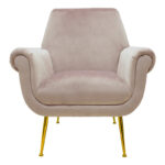 Armchair Macel velvet rotten apple-golden 79x71x89cm - Слика 4