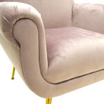 Armchair Macel velvet rotten apple-golden 79x71x89cm - Слика 6