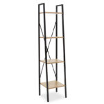 Bookcase Ramon natural-black 34x32,5x148cm