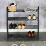 Shoe rack Ramon 12 pairs black 62x20x62cm - Слика 3