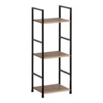Bookcase-rack Bitok oak-black steel 29x23.5x80cm
