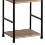 Bookcase-rack Bitok oak-black steel 29x23.5x80cm - Слика 3