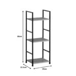 Bookcase-rack Bitok oak-black steel 29x23.5x80cm - Слика 4