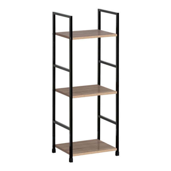 Полица за книги Биток даб-црн челик 29x23.5x80 см