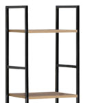 Bookcase Azuel oak-black steel 29x23.5x144cm - Image 2