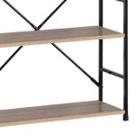 Bookcase-rack Manlo natural-black steel 58.6x23.5x80cm - Слика 3