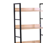Bookcase Elbo natural-black steel 60x28x160cm - Слика 3