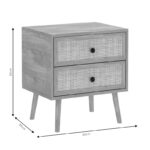 Nightstand Oslo sonoma 50x39x55cm - Слика 4