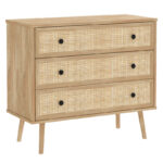 Chest of 3 drawers Oslo  sonoma 90x39x79cm