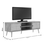 Oslo TV cabinet color sonoma 150x39x49cm - Image 5