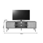 Oslo TV cabinet color sonoma 150x39x49cm - Image 6