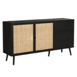 Buffet Oslo blacknatural 150x39x79cm