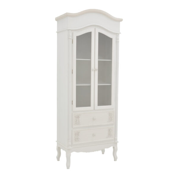 Витрина Pazlen Inart антички бел мдф 74,5x39x190 см