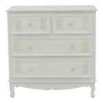 Pazlen Inart chest of drawers antique white color mdf 80x40x80cm - Image 2