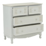 Pazlen Inart chest of drawers antique white color mdf 80x40x80cm - Image 3