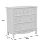 Pazlen Inart chest of drawers antique white color mdf 80x40x80cm - Image 6