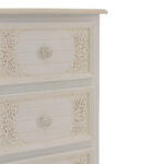 Pazlen Inart bedside table antique white color mdf 40x34.5x82cm - Image 5