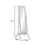 Malone Inart mirror antique white color mdf 55x50x160cm - Image 5