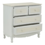 Chest of drawers Joliene Inart natural-antique white color mdf80x40x80cm - Слика 3