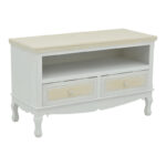 ТВ комода Joliene Inart природно-антички бела боја мдф 100x42x61 см