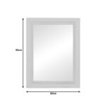 Mirror Joliene Inart  natural-antique white color mdf 60x80x2.1cm - Image 2