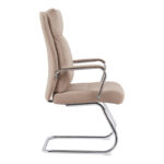 Visitor chair Siquel I pu in cappuccino color 58x62x105cm - Image 3
