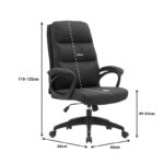 Manager office chair Enfiria pu in black color - Слика 6