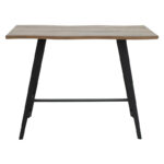 Dining table bar Fortitude MDF walnut - black metal legs 140x70x103.5cm - Слика 2