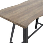 Dining table bar Fortitude MDF walnut - black metal legs 140x70x103.5cm - Слика 4