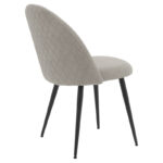 Chair Graceful boucle fabric light gray-leg black - Слика 2