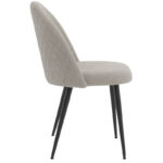 Chair Graceful boucle fabric light gray-leg black - Слика 3