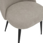 Chair Graceful boucle fabric light gray-leg black - Слика 6