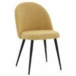 Chair Graceful fabric yellow-black metal legs