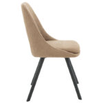 Initiate chair bouclé fabric brown-leg black - Image 3