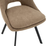 Initiate chair bouclé fabric brown-leg black - Image 6