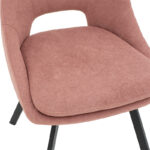 Chair Initiate bouclé fabric rotten apple-leg black - Слика 6