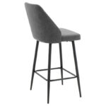 Bar stool Inflame height PU anthracite - metal black - Image 2
