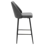 Bar stool Inflame height PU anthracite - metal black - Image 3