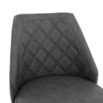 Bar stool Inflame height PU anthracite - metal black - Image 5