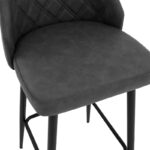 Bar stool Inflame height PU anthracite - metal black - Image 6