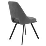 Chair Initiate fabric dark grey-black metal leg 48x57x85cm - Слика 2