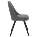 Chair Initiate fabric dark grey-black metal leg 48x57x85cm - Слика 3