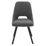Chair Initiate fabric dark grey-black metal leg 48x57x85cm - Слика 4
