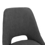 Chair Initiate fabric dark grey-black metal leg 48x57x85cm - Слика 5