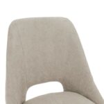 Bar stool Initiate cream teddy fabric-leg black metal 48x56x98cm - Image 5